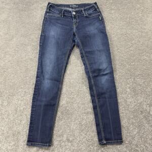 Silver Jeans Co Suki Jegging W30 L31 Dark Blue Wash Stretch Skinny Denim Womens